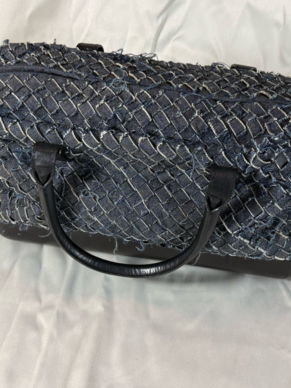 Bottega Veneta Distressed Denim Bag
